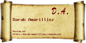 Darab Amarillisz névjegykártya